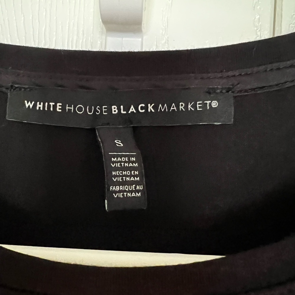 White House Black Market Classic Black Blouse